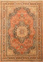 Fine Antique Persian Tabriz Central Medallion Rug 50663 Nazmiyal