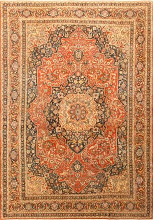 Fine Antique Persian Tabriz Central Medallion Rug 50663 Nazmiyal