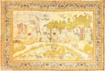 Picture of the Fine Biblical Adam and Eve Scene Turkish Pictorial Antique Silk Rug #48890 from Nazmiyal Antique Rugs in NYC