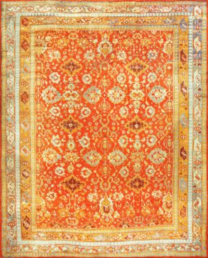 Large Luxurious Antique Turkish Angora Oushak Rug 48923 Nazmiyal