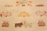 Pattern Large oversized vintage Folk Art Romanian Bessarabian Kilim rug 48871 by Nazmiyal