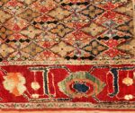 Picture of the close up border of Rare Small Size Antique Indian Agra Rug 48854