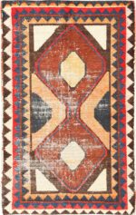 Shabby Chic Vintage Persian Gabbeh Rug 48973 Nazmiyal