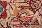 vintage european celtic hunting rug by artist george bain 48852 deer Nazmiyal