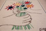 Vintage Le Bouquet Wall Tapestry Rug by Artist Pablo Picasso 48958 Middle Hands Nazmiyal