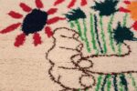 Vintage Le Bouquet Wall Tapestry Rug by Artist Pablo Picasso 48958 Red Petals Nazmiyal