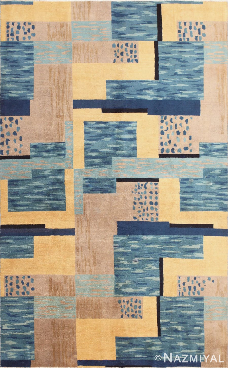Beautiful Vintage Indian Art Deco Rug 48962 Nazmiyal