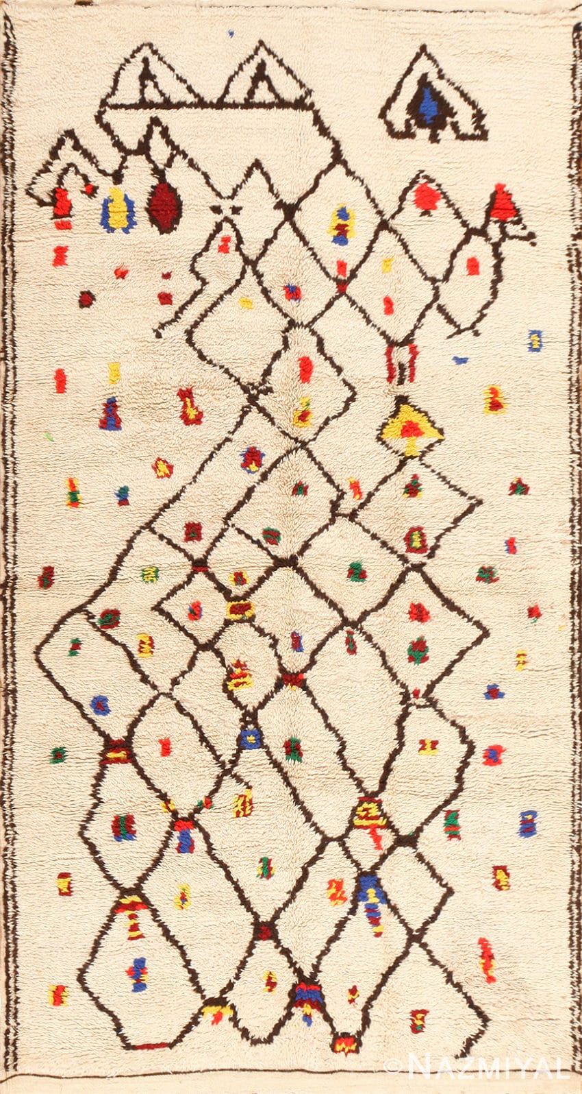 Colorful Vintage Moroccan Berber Shag Rug 48953 Nazmiyal