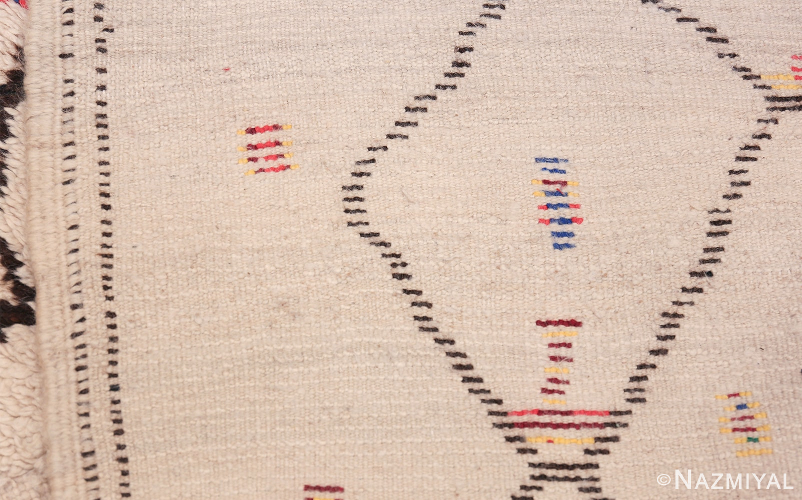Colorful Vintage Moroccan Berber Shag Rug 48953 Woven Knots Nazmiyal