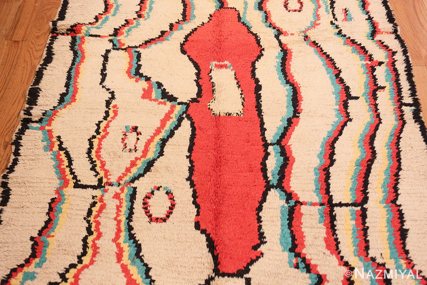 Field Gallery Size Vintage Berber Moroccan rug 48948 by Nazmiyal
