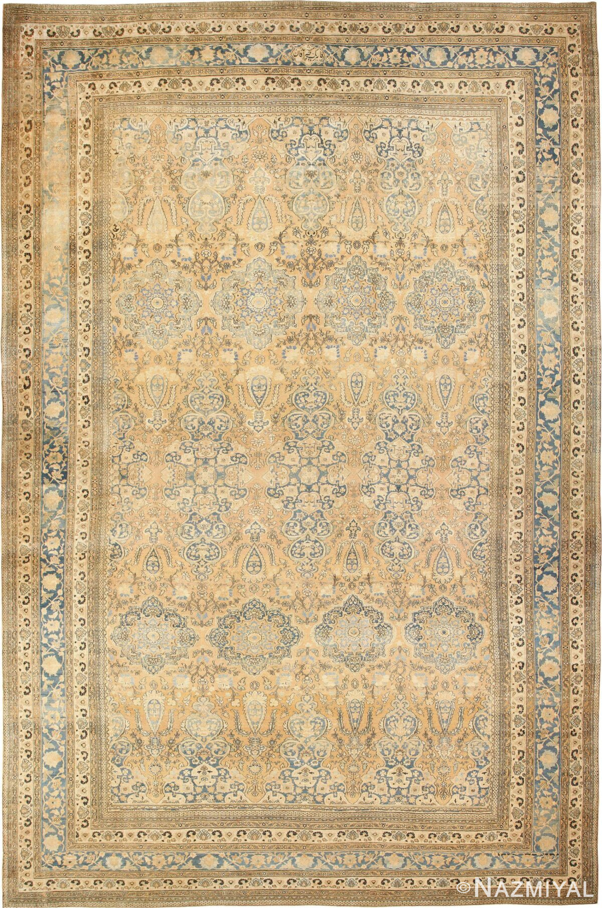 Large Oversized Antique Oriental Persian Khorassan Rug 47699 Nazmiyal