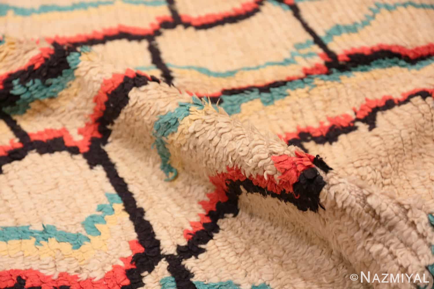 Pile Gallery Size Vintage Berber Moroccan rug 48948 by Nazmiyal