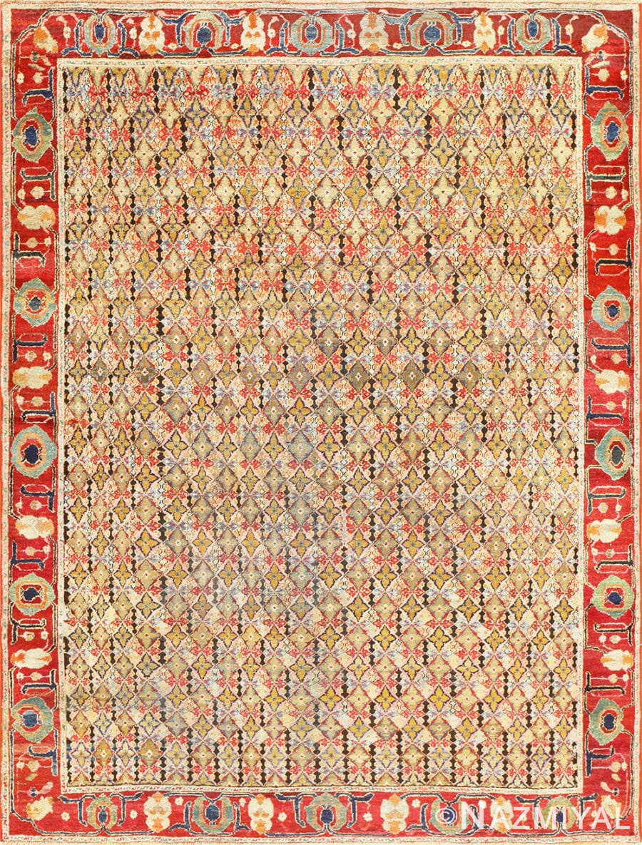 Rare Small Size Antique Indian Agra Rug 48854 Nazmiyal