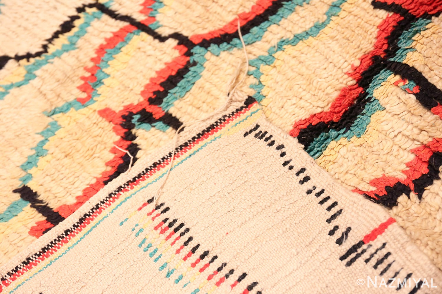 Weave Gallery Size Vintage Berber Moroccan rug 48948 by Nazmiyal