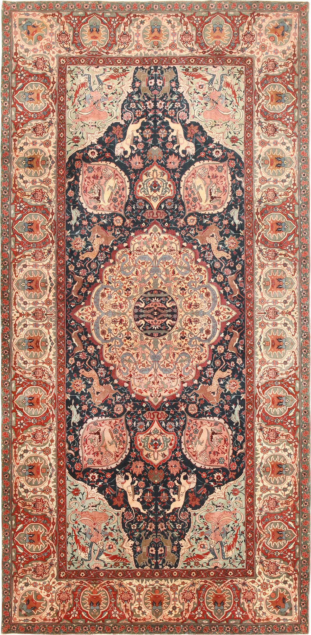 Fine Indian Agra Antique Rug 7992 Nazmiyal Antique Rugs