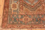 Corner Tribal Antique Persian Heriz Serapi runner rug 48994 by Nazmiyal