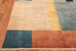 Corner Vintage Mid Century Art Deco Indian rug 48996 by Nazmiyal Corner Vintage Mid Century Art Deco Indian rug 48996 by Nazmiyal