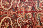 fine large silk and wool persian kerman lavar antique rug 48957 white scrolls Nazmiyal