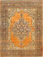 Fine Small Scatter Size Antique Persian Tabriz Rug 50693 Nazmiyal