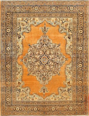 Fine Small Scatter Size Antique Persian Tabriz Rug 50693 Nazmiyal