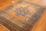 fine small scatter size antique persian tabriz rug 50693 side Nazmiyal