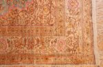 fine small size vintage silk turkish hereke prayer rug 50703 corner Nazmiyal