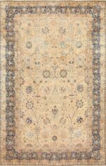 Large Vase Design Antique Persian Kerman Rug 50701 Nazmiyal