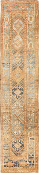 Tribal Antique Persian Heriz Serapi Runner Rug 48994 Nazmiyal