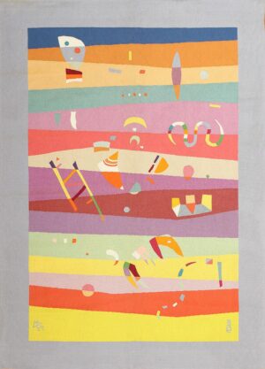 Vintage Deco French Bauhaus Rug By Wassily Kandinsky 41278 Nazmiyal