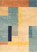 Vintage Mid Century Art Deco Indian Rug 48996 Vintage Mid Century Art Deco Indian Rug 48996 Nazmiyal