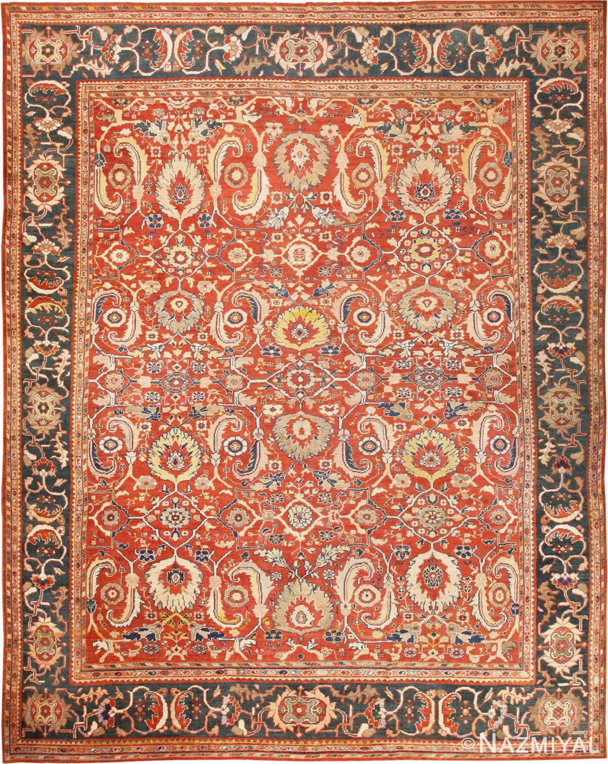 Large Scale All Over Design Persian Sultanabad Antique Rug 50708 Nazmiyal