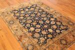 royal blue background antique indian rug 48631 side Nazmiyal