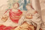 Scene 18th Century French tapestry 50716 by Nazmiyal