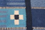 Vintage Swedish Kilim Rug 49019 Ivory Star Nazmiyal