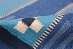 Vintage Swedish Kilim Rug 49019 Light Blue Pile Nazmiyal