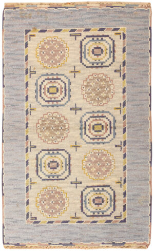 Vintage Swedish Pile Rug 49020