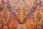 qum kapi silk and metallic antique turkish rug 49066 closeup Nazmiyal