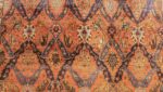 qum kapi silk and metallic antique turkish rug 49066 design Nazmiyal