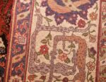 qum kapi silk and metallic antique turkish rug 49066 weave Namiyal