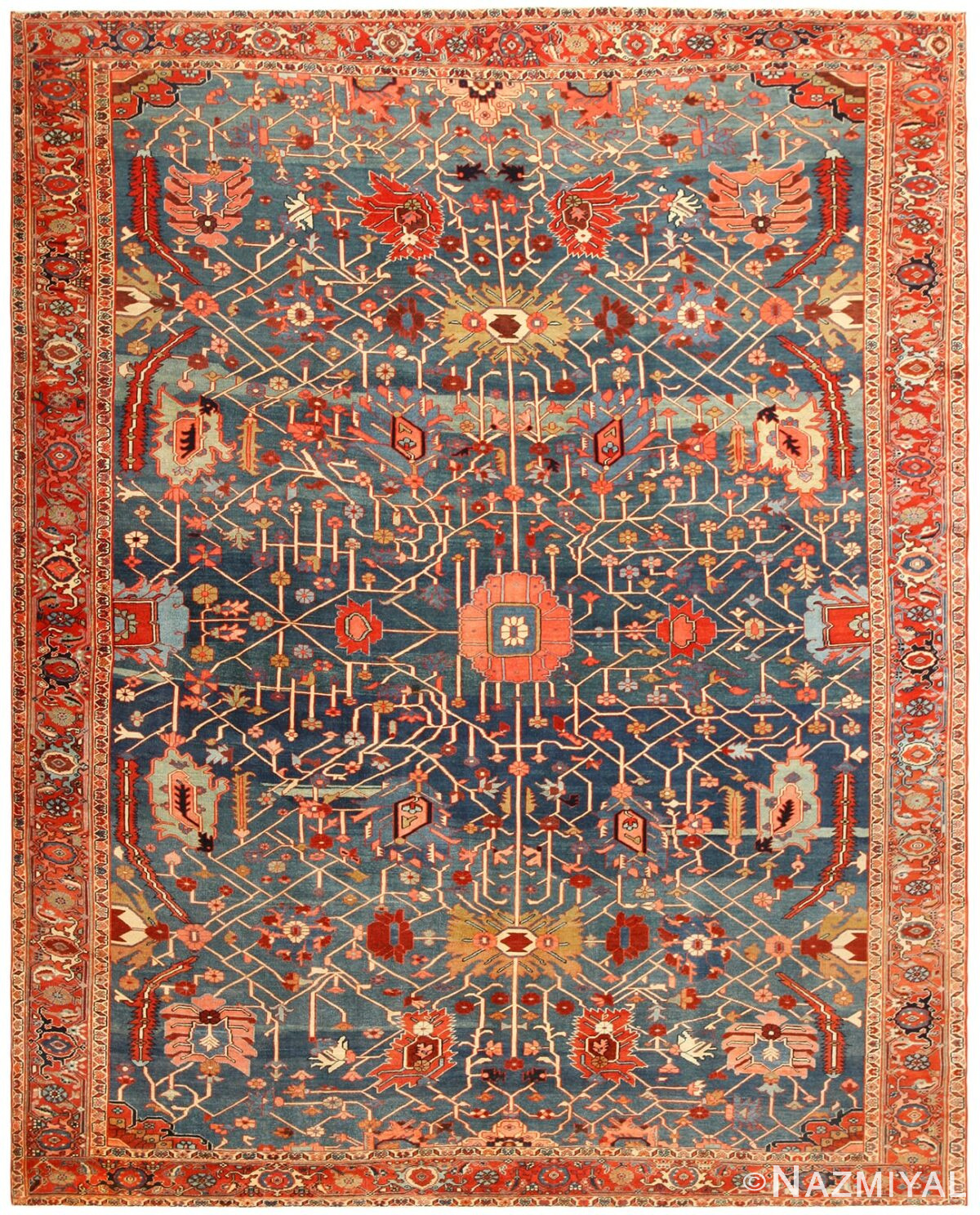 Antique Persian Serapi Rug 49080