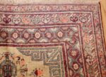 yellow silk khotan rug 49028 corner Nazmiyal