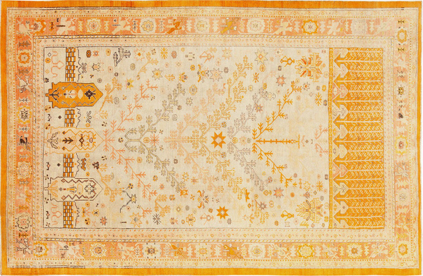 Decorative Antique Oushak Rug Decorative Tree Of Life Design Antique Turkish Oushak Rug