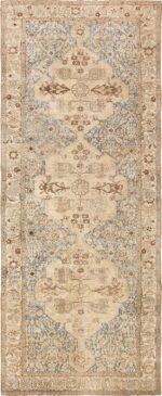 Gallery Size Shabby Chic Antique Persian Malayer Rug 50543 by Nazmiyal Antique Rugs in NYC