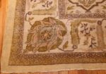ivory antique persian sultanabad rug 50388 corner Nazmiyal