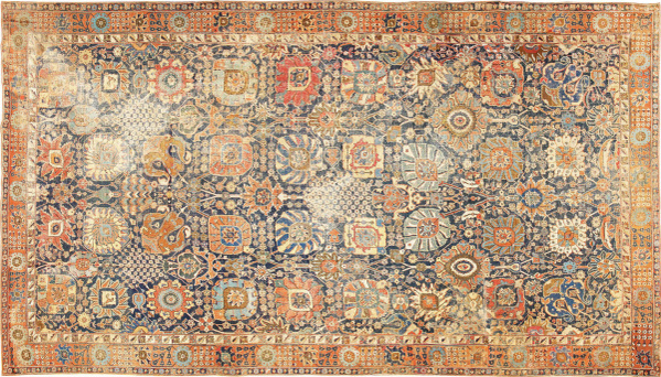 Persian Floral Vase Kerman Rug Persian vase Kerman from the 17th Century.