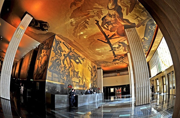 Rockefeller Building Art by Nazmiyal Antique Rugs