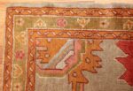 square antique oushak rug 49061 corner Nazmiyal