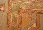 square antique oushak rug 49061 weave Nazmiyal