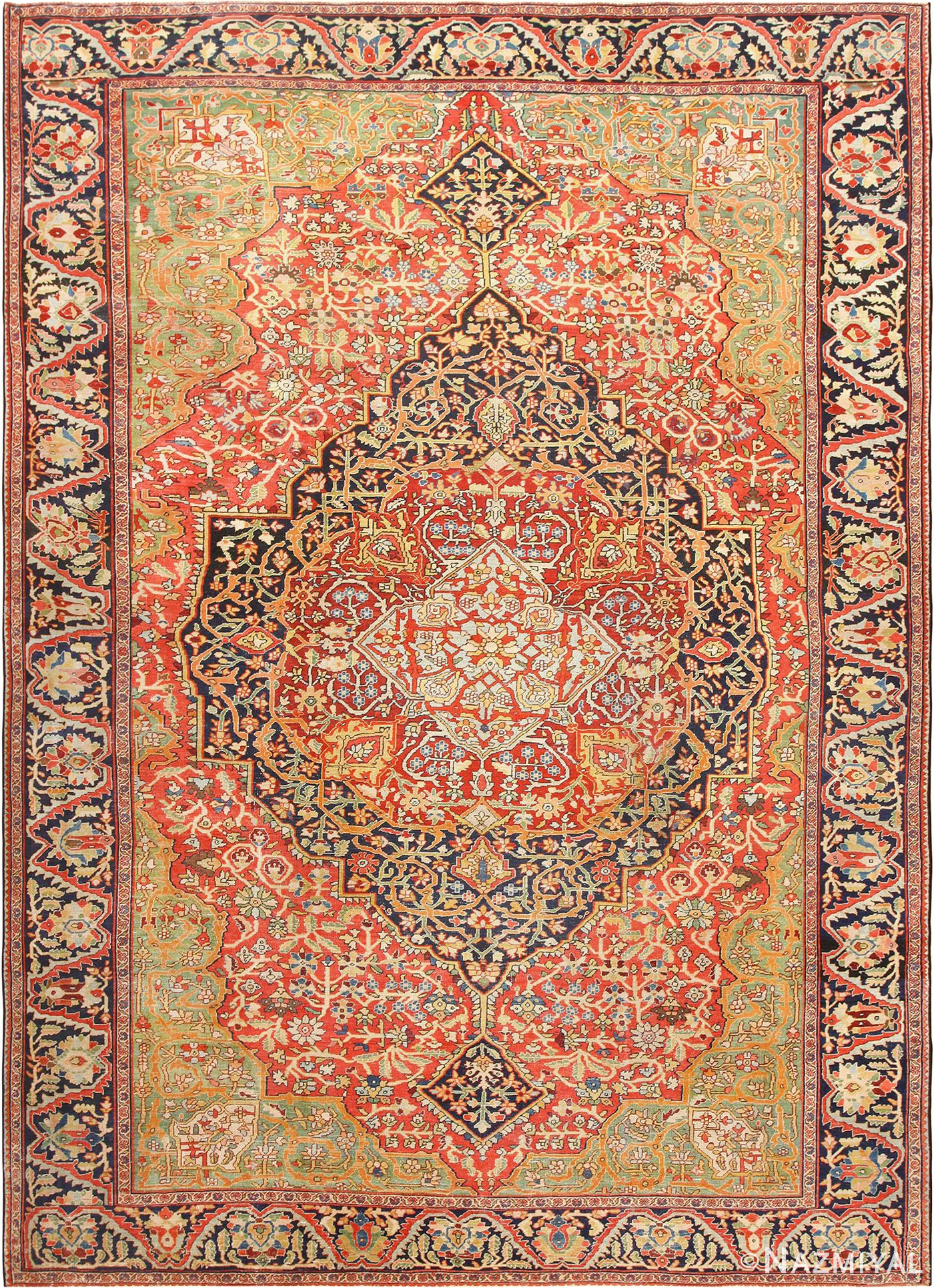 Fine Antique Persian Farahan Sarouk Rug 49112 by Nazmiyal