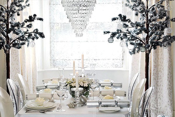 Winter Wonderland Table Setting Winter Wonderland Table Setting by Nazmiyal Antique Rugs
